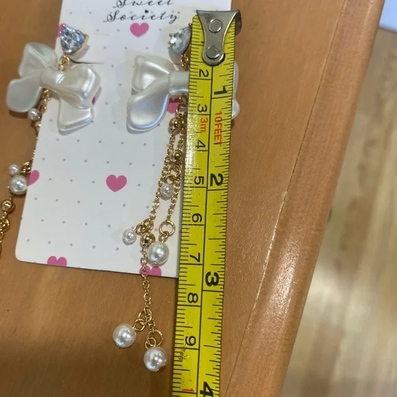 🎀 Sweet Society dangle bow earrings 🎀 Coquette Girl - Picture 8 of 8